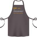 Dad Definition Funny Father's Day Cotton Apron 100% Organic Dark Grey
