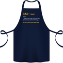 Dad Definition Funny Father's Day Cotton Apron 100% Organic Navy Blue