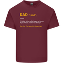 Dad Definition Funny Father's Day Mens Cotton T-Shirt Tee Top Maroon