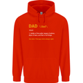 Dad Definition Funny Fathers Day Daddy Mens 80% Cotton Hoodie Bright Red