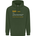 Dad Definition Funny Fathers Day Daddy Mens 80% Cotton Hoodie Forest Green