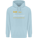 Dad Definition Funny Fathers Day Daddy Mens 80% Cotton Hoodie Light Blue