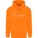 Dad Definition Funny Fathers Day Daddy Mens 80% Cotton Hoodie Orange