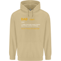 Dad Definition Funny Fathers Day Daddy Mens 80% Cotton Hoodie Sand