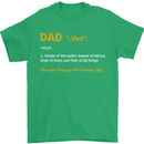 Dad Definition Funny Fathers Day Daddy Mens T-Shirt Cotton Gildan Irish Green