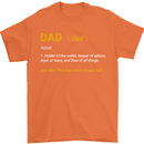 Dad Definition Funny Fathers Day Daddy Mens T-Shirt Cotton Gildan Orange
