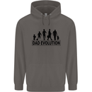 Dad Evolution Fathers Day Mens 80% Cotton Hoodie Charcoal