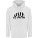 Dad Evolution Fathers Day Mens 80% Cotton Hoodie White