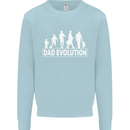 Dad Evolution Fathers Day Mens Sweatshirt Jumper Light Blue