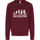 Dad Evolution Fathers Day Mens Sweatshirt Jumper Maroon
