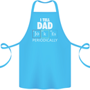 Dad Jokes Periodically Funny Father's Day Cotton Apron 100% Organic Turquoise