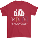 Dad Jokes Periodically Funny Father's Day Mens T-Shirt Cotton Gildan Red