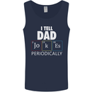 Dad Jokes Periodically Funny Father's Day Mens Vest Tank Top Navy Blue