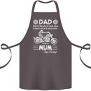 Dad Mum Biker Motorcycle Motorbike Funny Cotton Apron 100% Organic Dark Grey