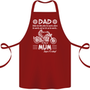 Dad Mum Biker Motorcycle Motorbike Funny Cotton Apron 100% Organic Maroon