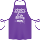 Dad Mum Biker Motorcycle Motorbike Funny Cotton Apron 100% Organic Purple