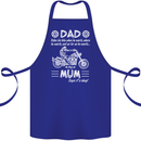Dad Mum Biker Motorcycle Motorbike Funny Cotton Apron 100% Organic Royal Blue
