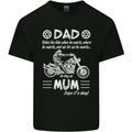 Dad Mum Biker Motorcycle Motorbike Funny Mens Cotton T-Shirt Tee Top Black