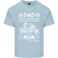 Dad Mum Biker Motorcycle Motorbike Funny Mens Cotton T-Shirt Tee Top Light Blue