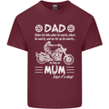 Dad Mum Biker Motorcycle Motorbike Funny Mens Cotton T-Shirt Tee Top Maroon