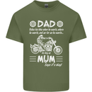 Dad Mum Biker Motorcycle Motorbike Funny Mens Cotton T-Shirt Tee Top Military Green