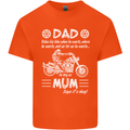 Dad Mum Biker Motorcycle Motorbike Funny Mens Cotton T-Shirt Tee Top Orange