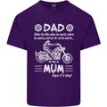 Dad Mum Biker Motorcycle Motorbike Funny Mens Cotton T-Shirt Tee Top Purple