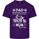 Dad Mum Biker Motorcycle Motorbike Funny Mens Cotton T-Shirt Tee Top Purple