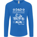 Dad Mum Biker Motorcycle Motorbike Funny Mens Long Sleeve T-Shirt Royal Blue