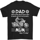 Dad Mum Biker Motorcycle Motorbike Funny Mens T-Shirt Cotton Gildan Black