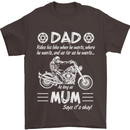 Dad Mum Biker Motorcycle Motorbike Funny Mens T-Shirt Cotton Gildan Dark Chocolate