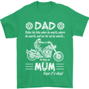 Dad Mum Biker Motorcycle Motorbike Funny Mens T-Shirt Cotton Gildan Irish Green