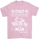 Dad Mum Biker Motorcycle Motorbike Funny Mens T-Shirt Cotton Gildan Light Pink