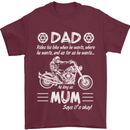 Dad Mum Biker Motorcycle Motorbike Funny Mens T-Shirt Cotton Gildan Maroon