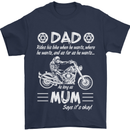 Dad Mum Biker Motorcycle Motorbike Funny Mens T-Shirt Cotton Gildan Navy Blue