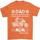 Dad Mum Biker Motorcycle Motorbike Funny Mens T-Shirt Cotton Gildan Orange