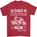 Dad Mum Biker Motorcycle Motorbike Funny Mens T-Shirt Cotton Gildan Red