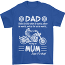 Dad Mum Biker Motorcycle Motorbike Funny Mens T-Shirt Cotton Gildan Royal Blue