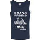Dad Mum Biker Motorcycle Motorbike Funny Mens Vest Tank Top Navy Blue