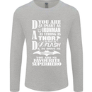 Dad My Favourite Superhero Father's Day Mens Long Sleeve T-Shirt Sports Grey