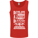 Dad My Favourite Superhero Father's Day Mens Vest Tank Top Red