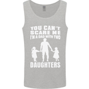 Dad With Two Daughters Funny Fathers Day Mens Vest Tank Top Sports Grey