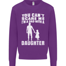 Dad With a Daughter Funny Fathers Day Mens Sweatshirt Jumper Purple