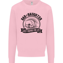 Dad & Daughter Best Friends Father's Day Kids Sweatshirt Jumper Light Pink