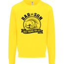 Dad & Son Best Friends Father's Day Kids Sweatshirt Jumper Yellow