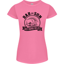 Dad & Son Best Friends Father's Day Womens Petite Cut T-Shirt Azalea