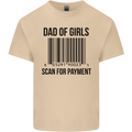 Dad of Girls Scan For Payment Father's Day Mens Cotton T-Shirt Tee Top Sand