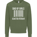 Dad of Girls Scan For Payment Father's Day Mens Sweatshirt Jumper xx