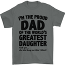 Dad of the Greatest Daughter Fathers Day Mens T-Shirt Cotton Gildan Charcoal