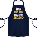Dad the Man the Myth the Legend Fathers Day Cotton Apron 100% Organic Navy Blue